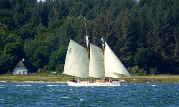 Sailing in strong winds, September 2020
